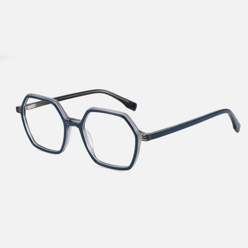 2023 Fashion Polygonal Retro Glasses Can Be Equipped With A Degree Acetate Optical Eyeglasses Frame