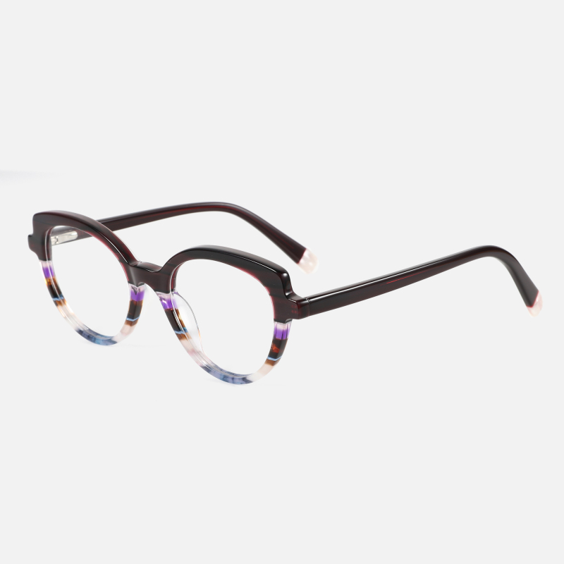 2023 New Design Ladies Cat Eye Frame Glasses Computer Trend Acetate Women Eyeglasses Eyewear