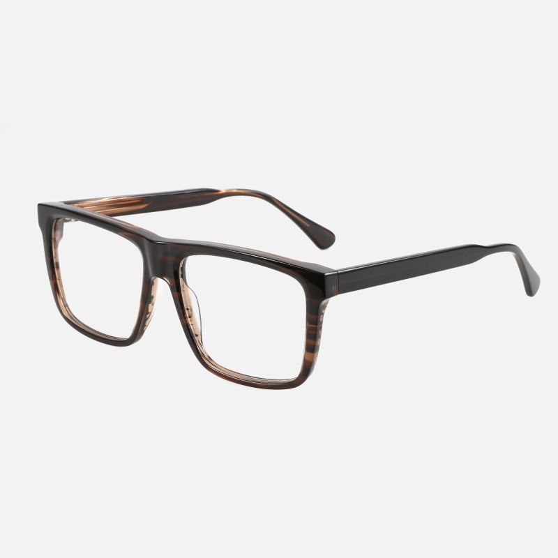 2023 New Fashion Custom Logo Classical Square Eyeglasses Frame Square Acetate Optical Glasses Frame