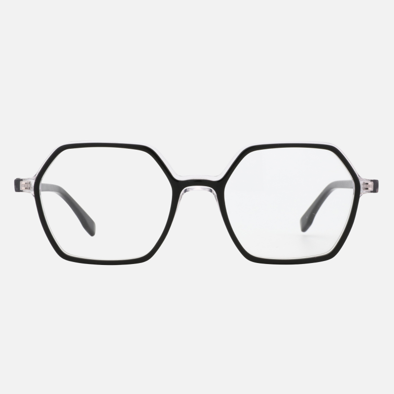 2023 Fashion Polygonal Retro Glasses Can Be Equipped With A Degree Acetate Optical Eyeglasses Frame