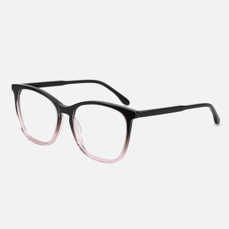 BEMORE 2023 Newest Fashion Square Spectacle Frames High Quality Retro Contrast Color Eyewear Womens Acetate Eyeglasses Frames