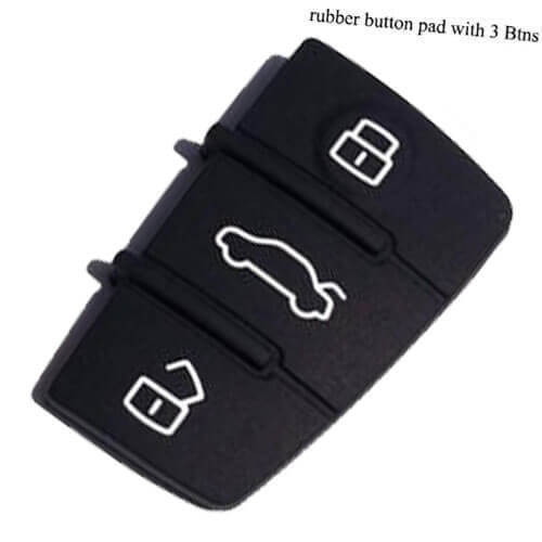 Audi A6L Remote Fob Rubber Buttons Pad 3 Buttons for Audi A2 A3 A4 A6 A6L A8 TT Q7 Car Keys Repair