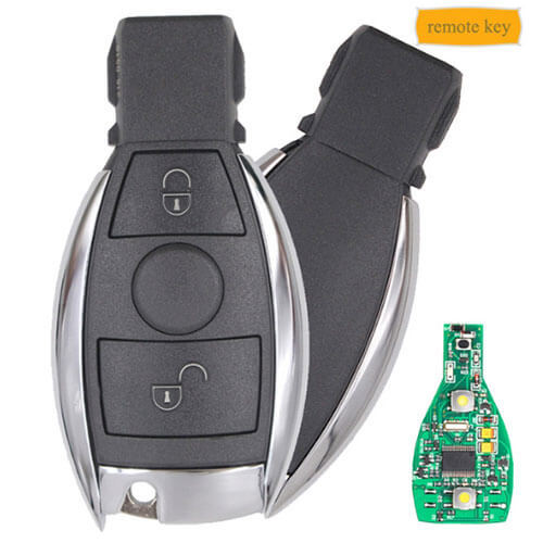 BGA Remote Smart Key for Mercedes-Benz Silver Key 2 Buttons 433MHz
