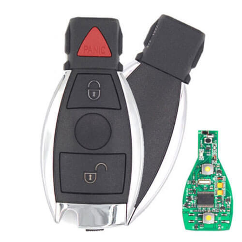 KYDZ BGA Remote Smart Key for Mercedes-Benz Silver Key 3 Buttons 315MHz/ 433MHz