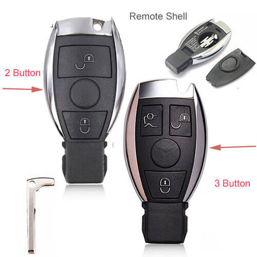 Mercedes-Benz BGA Remote Smart Key Shell 2/ 3 Buttons No Electronic Board