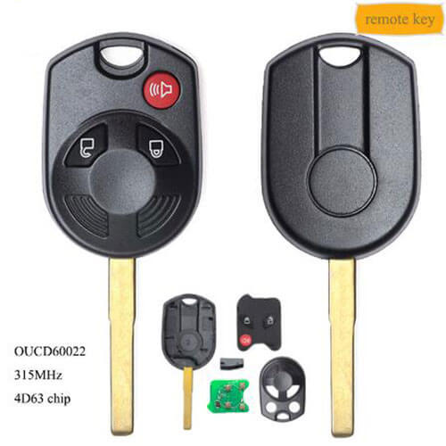 Remote Key FOB 315MHz. 4D63 Chip for Ford C-Max Escape Focus Transit -OUCD600002.