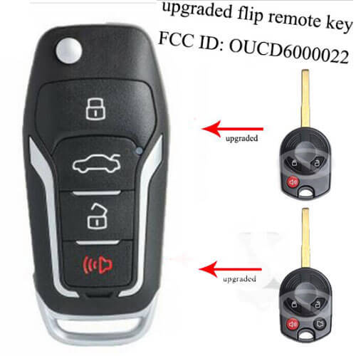 Upgraded Flip Remote Key With 315MHz 4D63 Chip - FOB for Ford Focus C-MAX Escape -OUCD6000022
