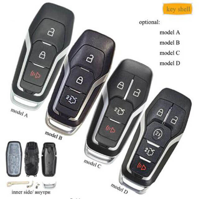 Smart Key Remote Shell 3/ 4/ 5 Buttons FOB for Ford Fusion Edge Explorer 2013-2018