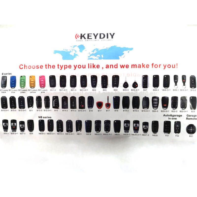 Multi Models KeyDiy KD Remotes B Series for KD900, KD-MINI, KD-X2 Device