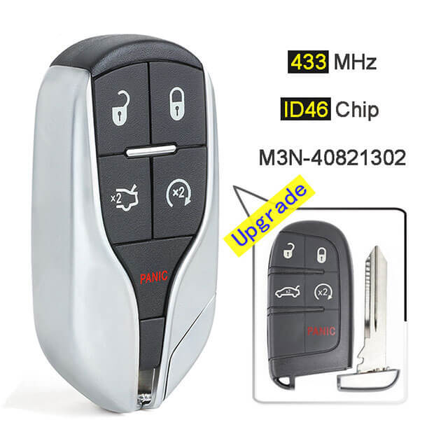 Upgraded Remote Fob 433 MHz-M3N-40821302 for Replace Chry*sler Dodge Challenger Charger Smart Key Fob