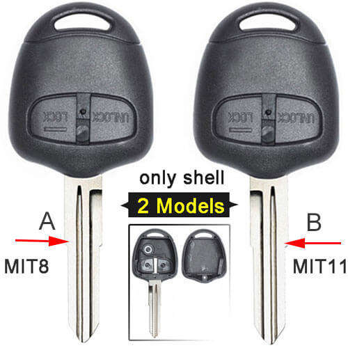 Mitsubish*i Remote Key Shell 2 Buttons Fob for Lancer Pajero Triton Evolution Grandis No Electronics