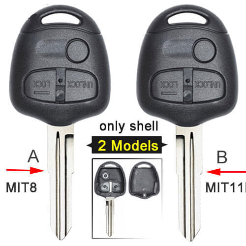 Mitsubish*i Remote Key Shell 3 Buttons Fob for Lancer Mirage Outlander Pajero No Electronics