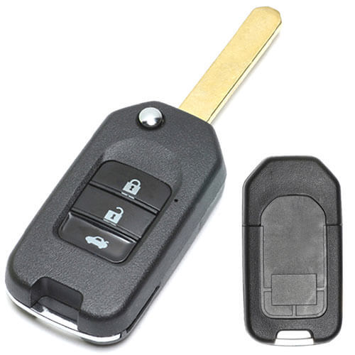 Upgraded Hond*a Flip Key Remote Fob 433MHz 3 Button with ID47 Chip for City Acoord B-RV Civic Crider 2013-2016