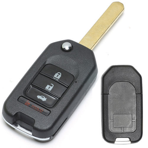 Upgraded Hond*a Flip Key Remote Fob 313.8/ 433MHz 4 Button with ID47 Chip for Fit Civic XRV HRV CRV -MLBHLIK6-1T