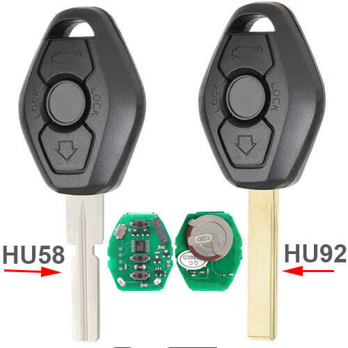 BMW EWS Remote Key Fob 433MHz 3 Button with Battery Rechargeable