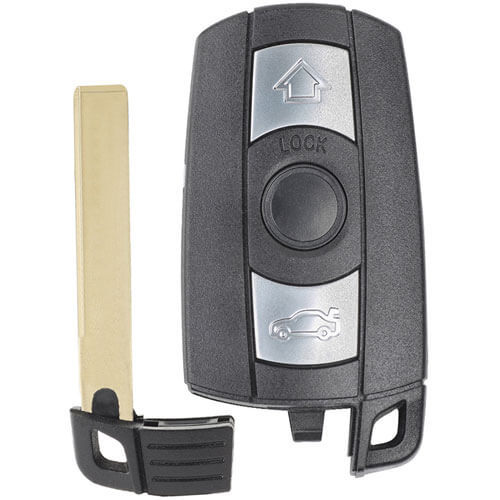 BMW CAS3 Smart Remote Key Shell 3 Buttons with Blade Uncut for 1 3 5 6 7 E90 E93 E92 M3 M5 X3 X5