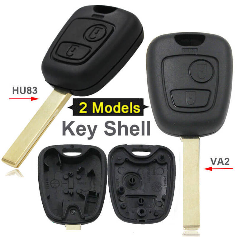 Peugeo*t 307 Citroe*n C2 Combo Remote Key Shell 2 Buttons with HU83/ VA2 Blade Uncut