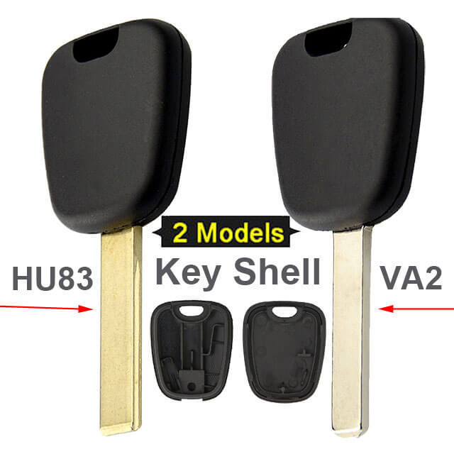 Peugeo*t 307 Citroe*n C2 Transponder Key Shell with HU83/ VA2 Blade Uncut