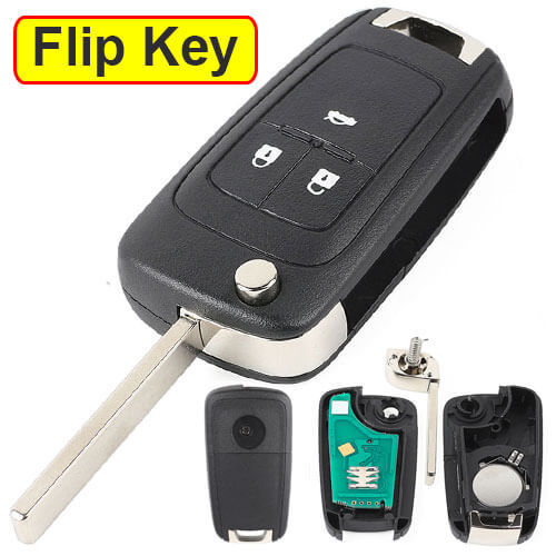 2009-2015 Opel Vauxhall Flip Key Remote Fob 315/ 433 MHz 3 Buttons with HU100 Blade for Insign Astra J Cascade