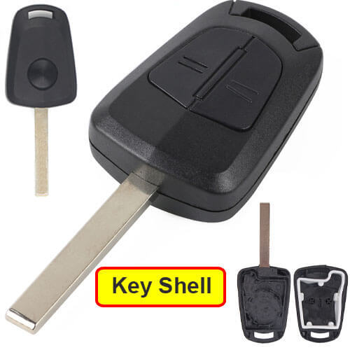 Opel Vauxhall Car Key Remote Shell 2 Buttons Fob with HU100 Blade for Astra H Zafira B Corsa D