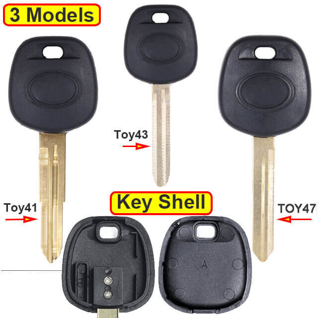 Toyot*a Transponder Key Shell with Blade Uncut TOY41/ TOY43/ TOY47