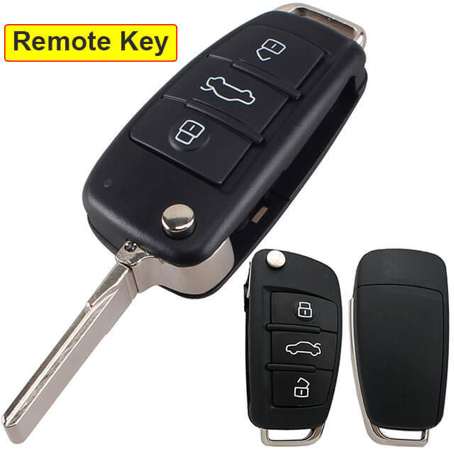 2012 Audi A3 S3 Flip Key PKE Remote 3 Buttons 434MHz -8V0 837 220 D