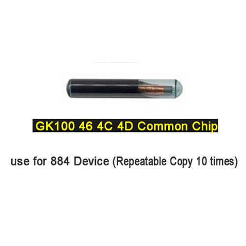 GK100 Common Chip Copy 46 4C 4D Transponders for 884 Device  (10 times Repeatable Clone)