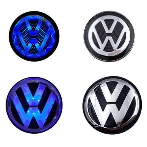 56mm 65mm Blue Light Led Floating VW Wheel Hubcaps Center Cap Logo for Golf Passat Arteon Tiguan Atlas Bettle