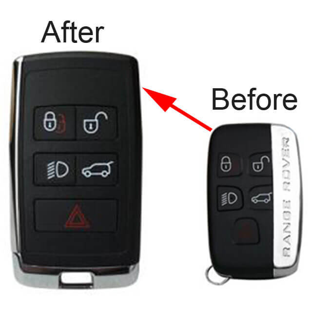 Upgrade LandRover Smart Key Shell for Evoque Discovery 4 Remote Fob 5 Buttons