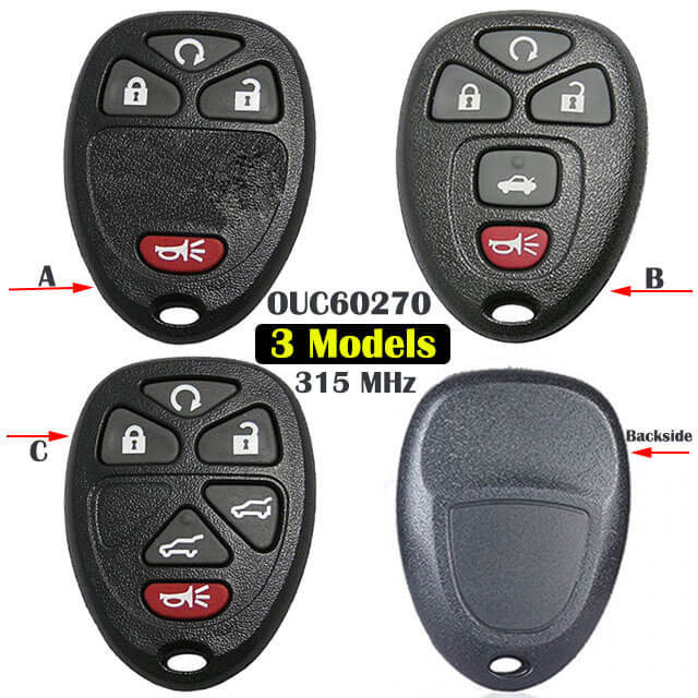 Buick Chevrole*t Cadilla*c Keyless Entry Remote Control 315MHz -OUC60270