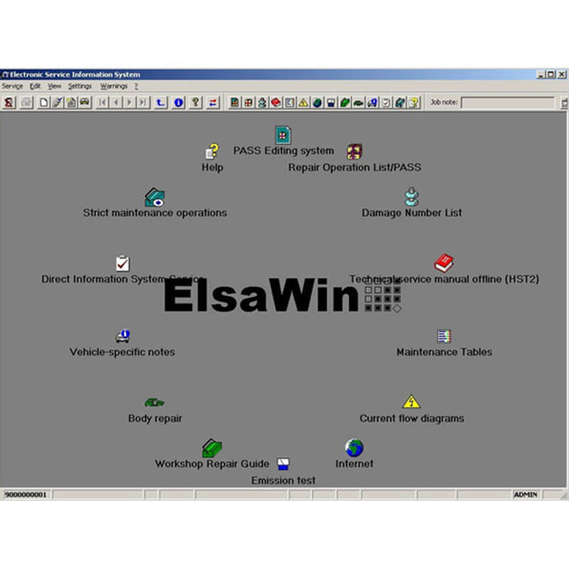 VAS5054A OBD Diagnostic Interface + VAG Software ODIS-S ODIS-E ETKA ELSA Pre Installed in SSD 240GB
