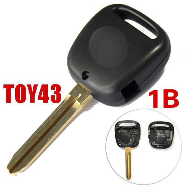 No Logo Side 1 Button Remote Key Shell with Toy43 Blade for Toyot*a