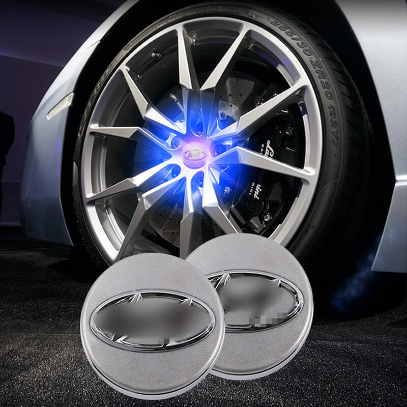 54MM 59MM HYUNDA*I Magnetic Suspension LED Floating Wheel Center Cap Blue Light Car Emblem