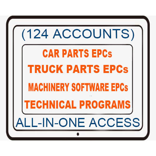 (124 Accounts) Car EPCs ll in One Access EPCs + Workshop Manuals + TECHNICAL PROGRAMS