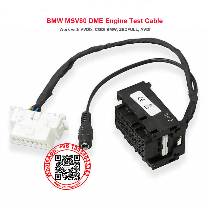 BMW MSV80 DME ISN MSV MSD Engine Test Cable Work with VVDI2, CGDI BMW, ZEDFULL, AVDI