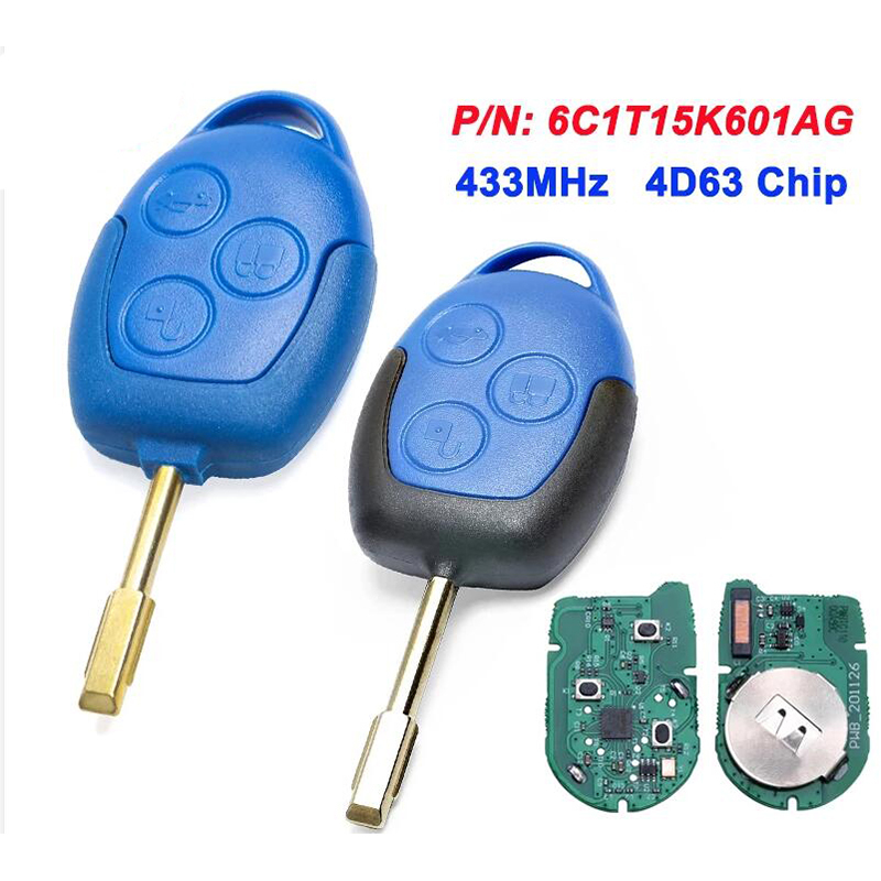 Remote Key FOB 433MHz 4D63 Chip with FO21 Blade for 2006-2014 Ford Transit WM VM -6C1T15K601AG