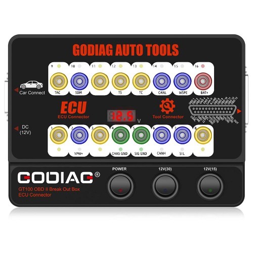 GODIAG GT100 GT100 Pro Test Platform OBDII Break Out Box ECU Connector /Protocol Communication Testing Tool