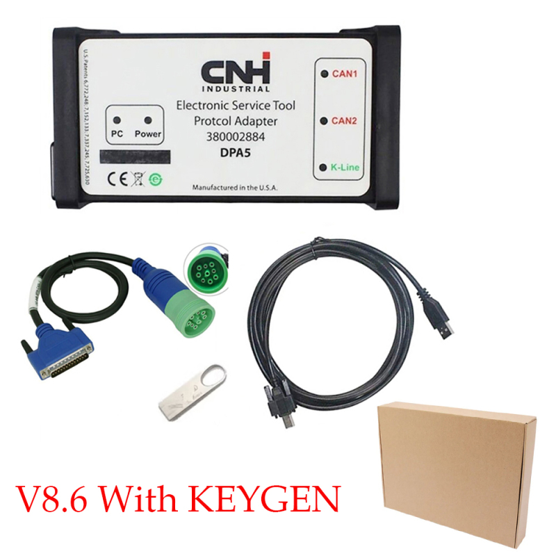 CNH V9.5/8.6 DPA5 Heavy Duty Truck Scanner Code Reader Full System Diagnostic Tool for Trailer Bus Wheel Loader Excavator