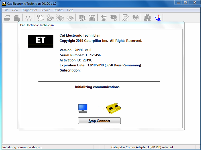 Wifi 2023A/2019C CAT ET3 Truck Diagnostic Tester CAT3 Caterpillar Tractor Diagnostic Adapter III