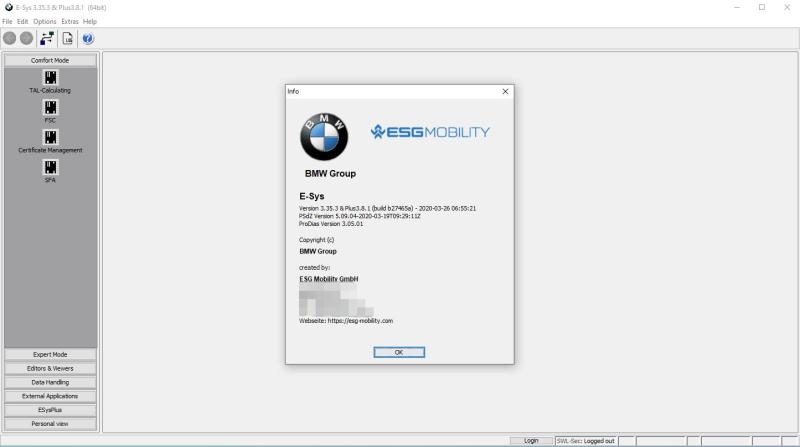 Software BMW E-sysPlus 3.8 with 4.41.40 PsdZdata Download+Installation Service