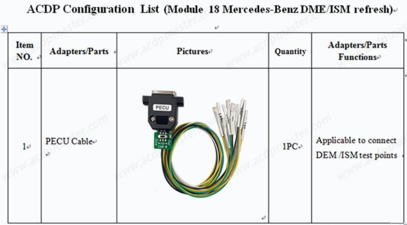 ACDP ACDP2 Module #18 for Mercedes Benz DME/ISN Refresh