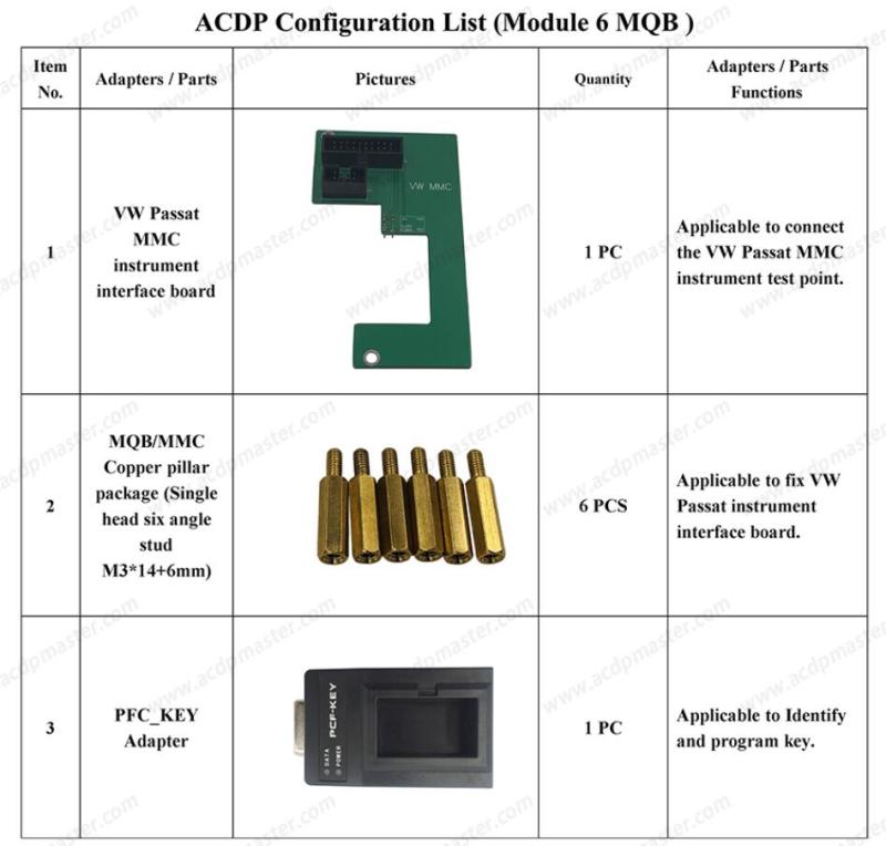 ACDP ACDP2 Module #06 for VW MQB/MMC Immo Key Programming & Mileage Adjustment
