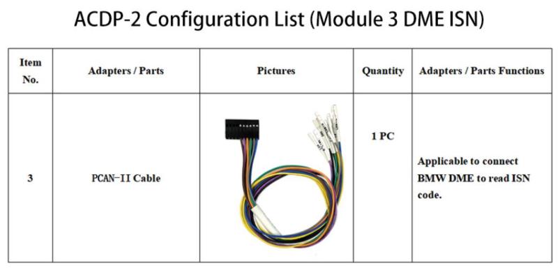 ACDP ACDP2 Module #03 for BMW N20 N55 N13 MSV70 MSV80 MSD80 ISN Code Reading by OBD