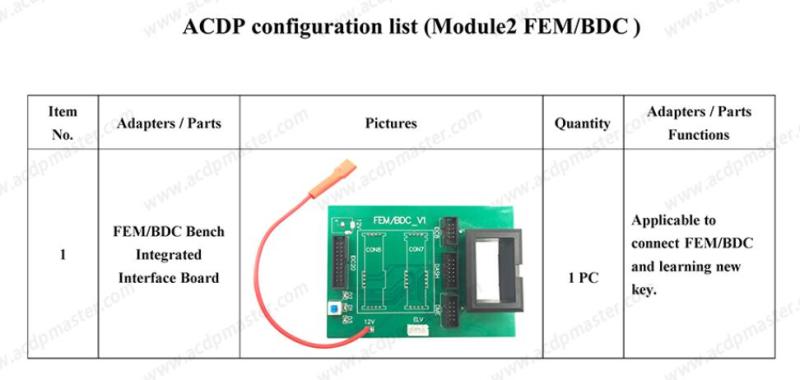 ACDP ACDP2 Module #02 for BMW FEM/BDC Key Programming & Mileage Reset by ICP Mode