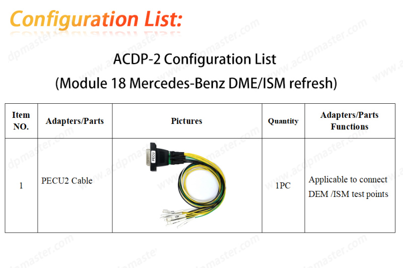 ACDP-2 Mercedes-Benz MB DME Clone Package