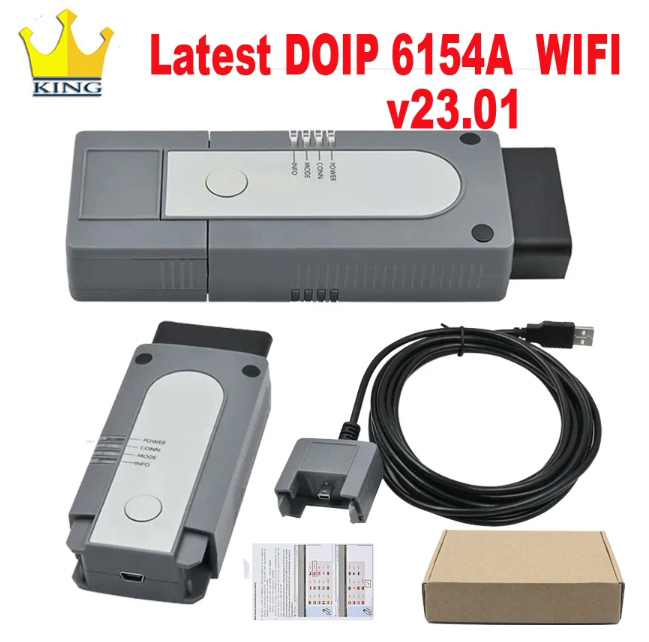 Plug and Play Vas6154A DOIP Support The Latest V23.01 OBD 2 cable WIFI 6154 Scanner UDS CAN FD Cover All Model Function Diagnositc Tool