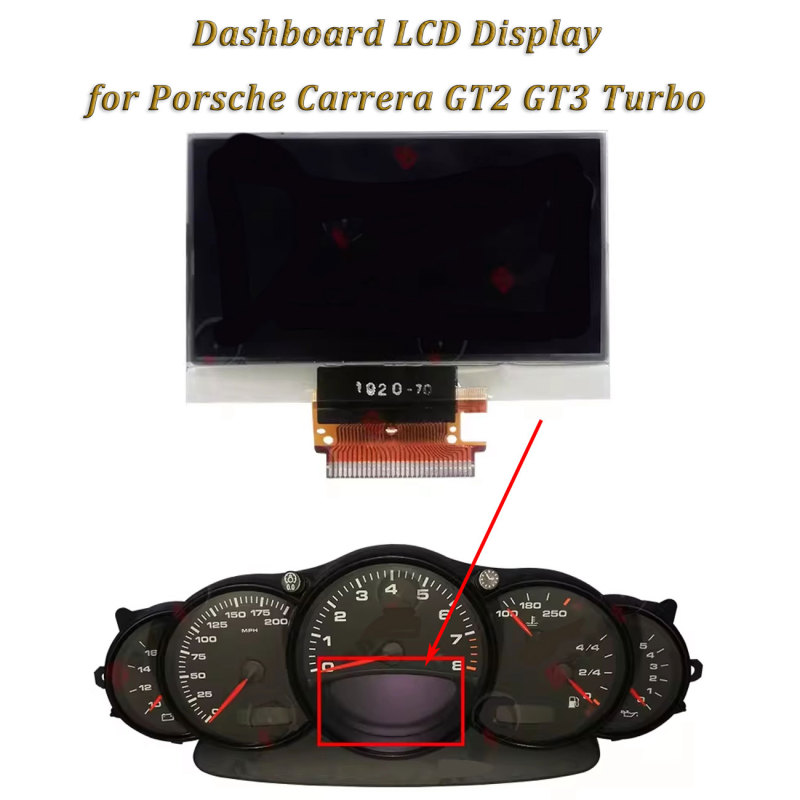 Dashboard Middle LCD Display for Porsche Carrera GT2 GT3 Turbo