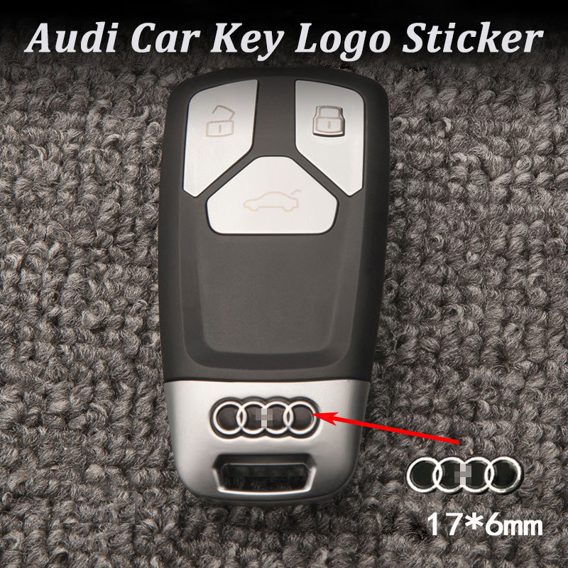 Metal Emblem Logo Sticker for Audi Flip Remote Key & Smart Keys Badge