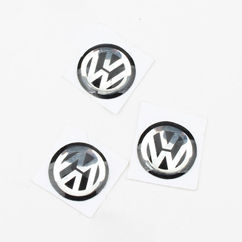 10MM 12MM 14MM VW Crystal Emblem Logo Sticker for New Flip Remote Key & Smart Keys