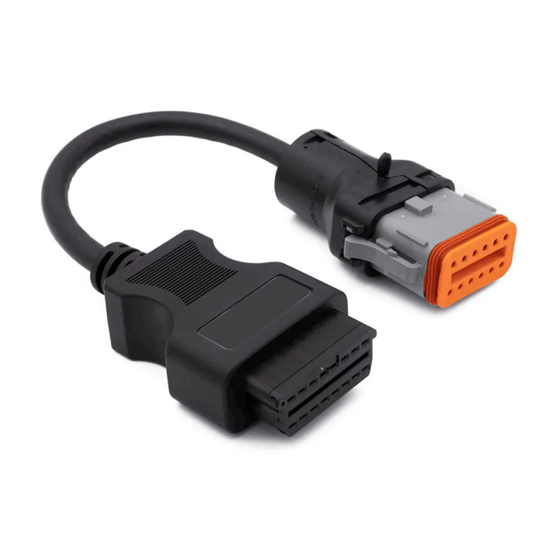 12PIN-16PIN OBD2 Cable for Cummins Inline6 Komatsu Truck Diagnostic